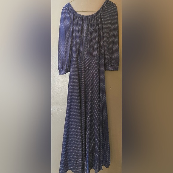 Dresses & Skirts - Vintage Kleemeier Hof Blue Striped Long Dress